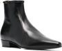 Saint Laurent buckle-fastened pointed boots Black - Thumbnail 2