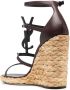 Saint Laurent Cassandra 105 wedge sandals Brown - Thumbnail 3
