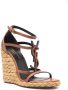 Saint Laurent Cassandra 105 wedge sandals Brown - Thumbnail 2