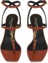Saint Laurent Cassandra 60mm leather sandals Brown - Thumbnail 3