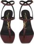 Saint Laurent Cassandra 60mm leather sandals Brown - Thumbnail 3