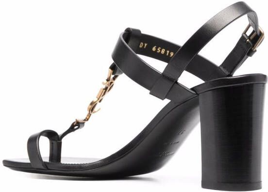 Saint Laurent Cassandra block-heel sandals Black