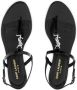 Saint Laurent Cassandra leather sandals Black - Thumbnail 2