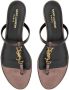 Saint Laurent Cassandra leather flip flops Brown - Thumbnail 4