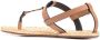 Saint Laurent Cassandra leather sandals Brown - Thumbnail 3