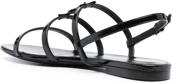 Saint Laurent Cassandra monogram sandals Black
