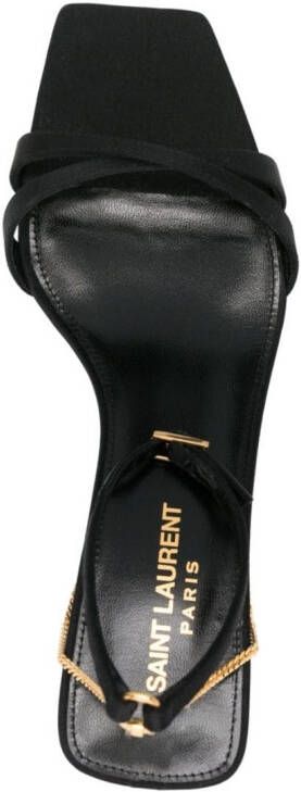 Saint Laurent 60mm chain-strap sandals Black