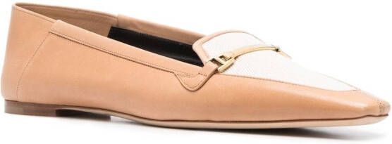 Saint Laurent Chris leather slippers Brown