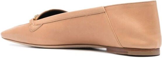 Saint Laurent Chris leather slippers Brown