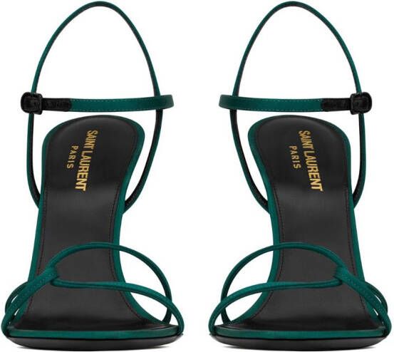 Saint Laurent Clara 110mm sandals Green