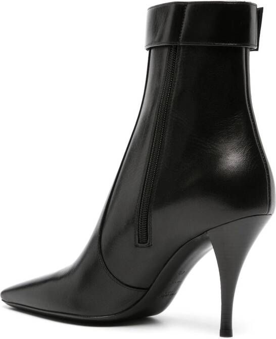 Saint Laurent Claude 90mm leather boots Black