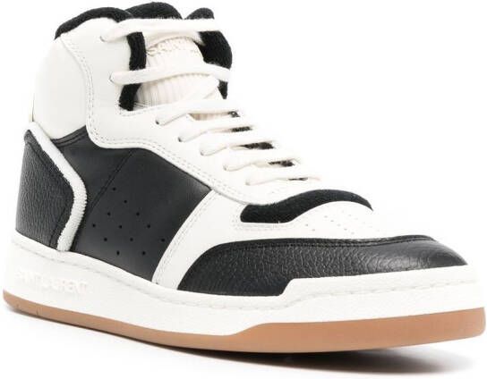 Saint Laurent colour-block high-top sneakers Black