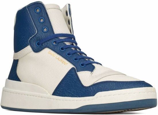 Saint Laurent colour-block high-top sneakers White