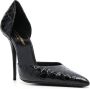 Saint Laurent crocodile-effect stiletto pumps Black - Thumbnail 2