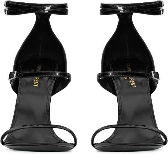 Saint Laurent Dita 110mm patent-finish sandals Black