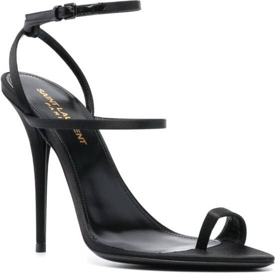 Saint Laurent Dive 110mm silk-satin sandals Black
