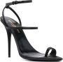 Saint Laurent Dive 110mm silk-satin sandals Black - Thumbnail 2