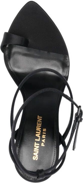 Saint Laurent Dive 110mm silk-satin sandals Black