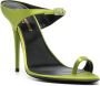 Saint Laurent Dive buckle-embellished satin sandals Green - Thumbnail 2