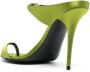 Saint Laurent Dive buckle-embellished satin sandals Green - Thumbnail 3