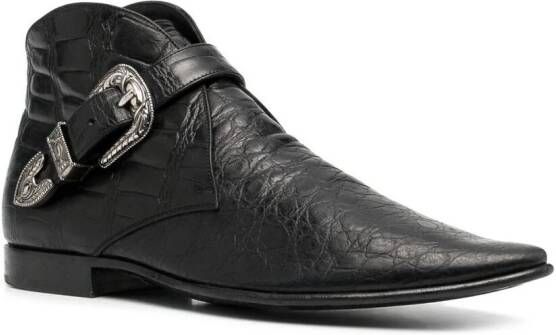 Saint Laurent Dixon buckle boots Black