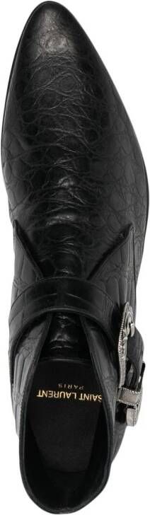 Saint Laurent Dixon buckle boots Black