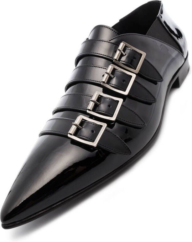 Saint Laurent Franklin buckled monk shoes Black