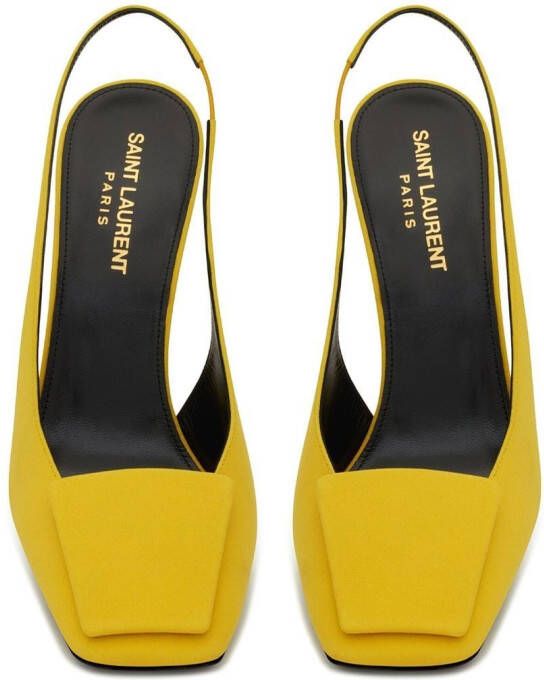 Saint Laurent George 115mm slingback pumps Yellow