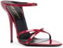 Saint Laurent Gippy 125mm patent leather mules Red - Thumbnail 2