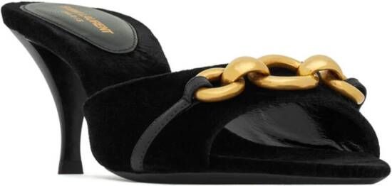 Saint Laurent Gippy 60mm chain-link detailing sandals Black