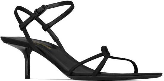 Saint Laurent Giqua 55mm leather sandals Black