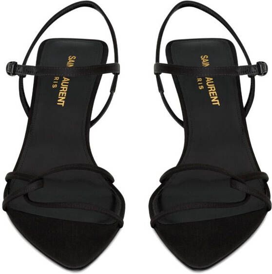 Saint Laurent Giqua 55mm leather sandals Black