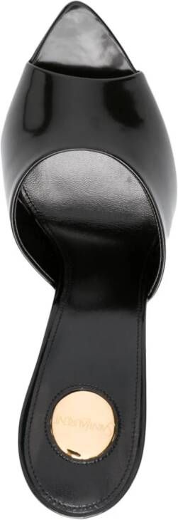 Saint Laurent Goldie 110mm leather mules Black