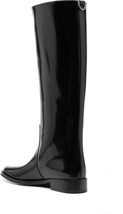 Saint Laurent Hunt 25mm leather boots Black