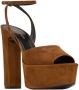 Saint Laurent Jodie 150mm suede platform sandals Brown - Thumbnail 2