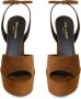 Saint Laurent Jodie 150mm suede platform sandals Brown - Thumbnail 3