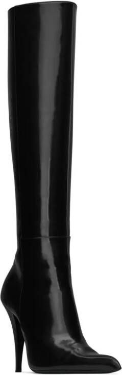 Saint Laurent Jones 110mm knee-high leather boots Black