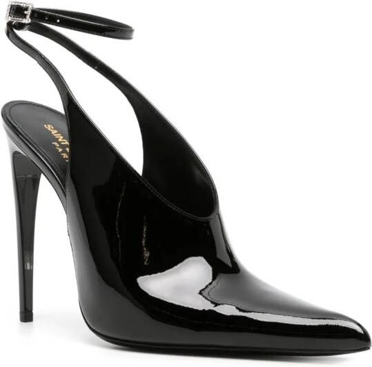 Saint Laurent Kendall 110mm patent-finish pumps Black