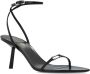 Saint Laurent Kitty 75mm leather sandals Black - Thumbnail 2