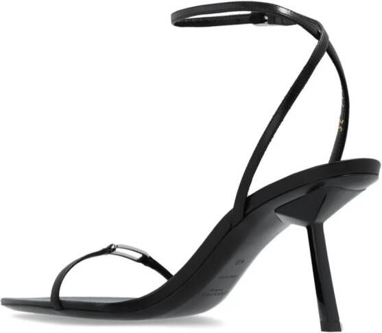 Saint Laurent Kitty 75mm leather sandals Black