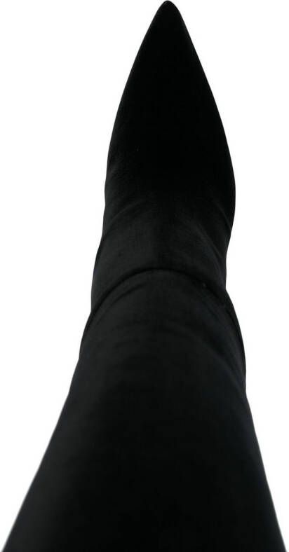 Saint Laurent knee-length pointed-toe boots Black