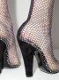 Saint Laurent Koller crystal net 110mm boots Black - Thumbnail 5
