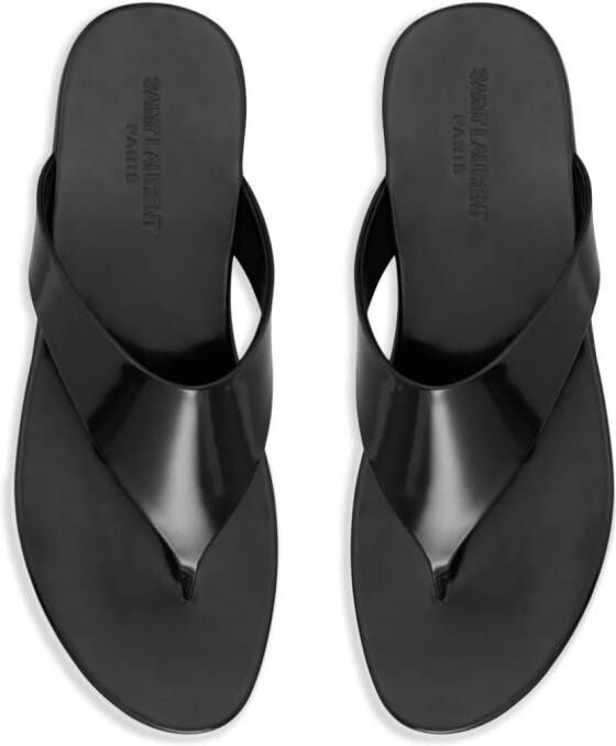 Saint Laurent Kouros leather sandals Black