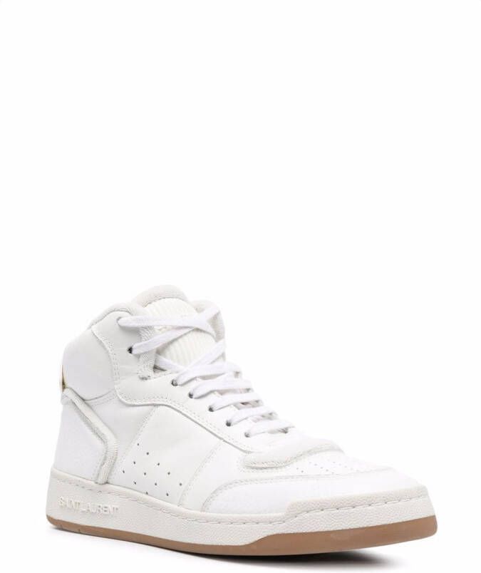 Saint Laurent lace-up hi-top sneakers White