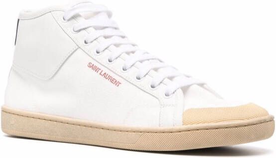 Saint Laurent lace-up high-top sneakers White