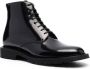 Saint Laurent lace-up leather ankle boots Black - Thumbnail 2