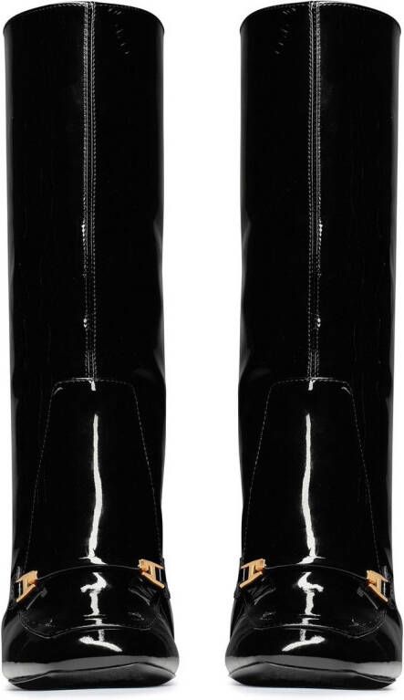 Saint Laurent Lala square-toe boots Black