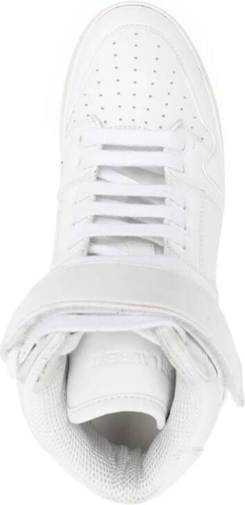Saint Laurent Lax distressed leather sneakers White