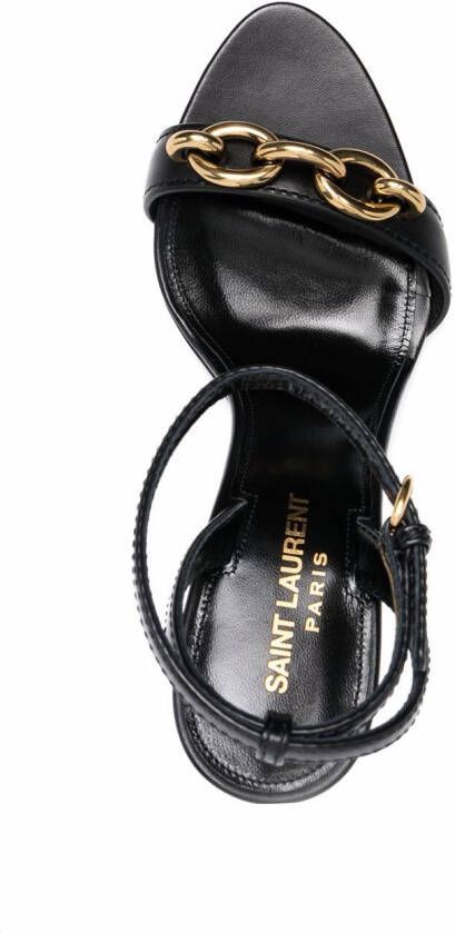 Saint Laurent Le Maillon 95mm sandals Black