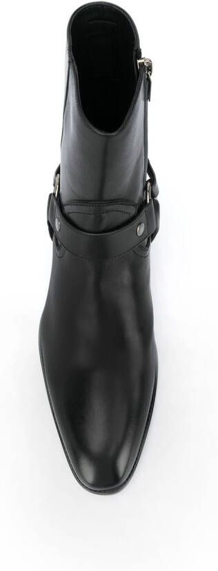 Saint Laurent leather ankle boots Black
